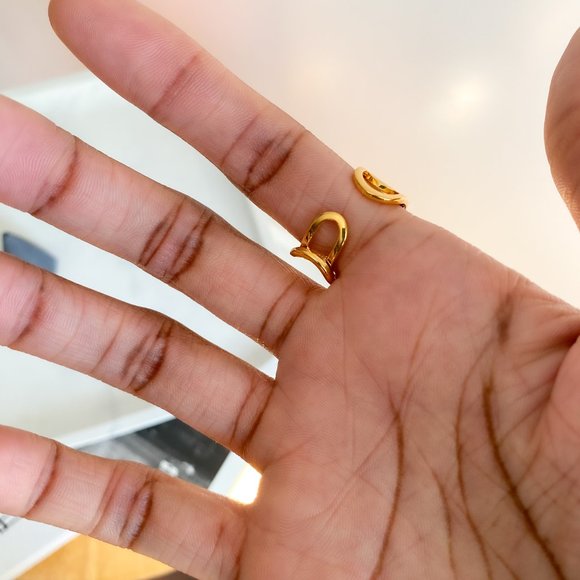 GOLD OPEN SLIT STACKING RING - Picture 7 of 7